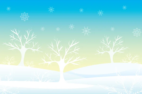 Árboles de invierno para su diseño. Vacaciones de Navidad . — Archivo Imágenes Vectoriales