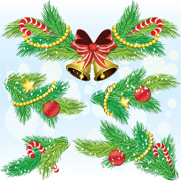 Vánoční dekorační prvky — Stockový vektor