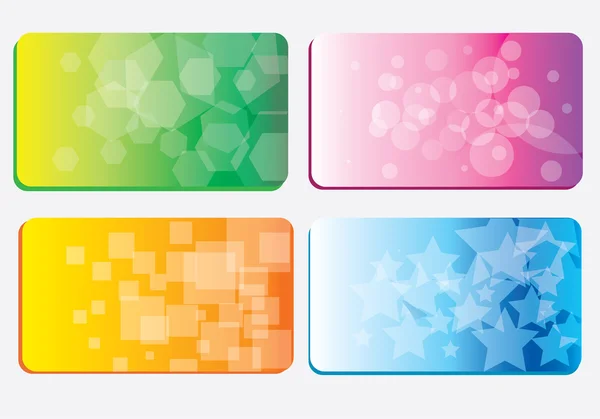 Conjunto de tarjetas de visita coloridas — Vector de stock