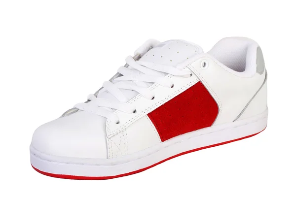 Sapato de skate branco Sapatilhas — Fotografia de Stock