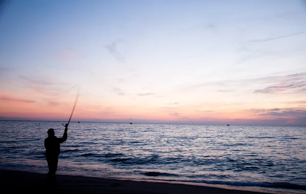 Döküm balıkçı — Stok fotoğraf