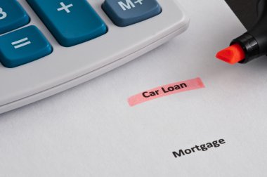 Highlighted Car Loan clipart