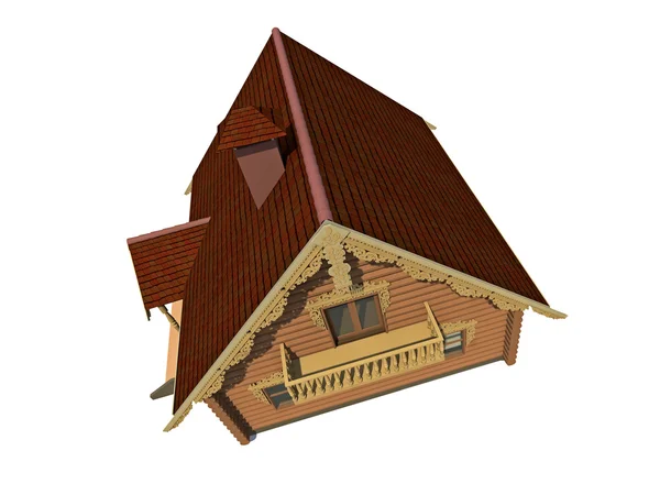 Casa ecologica in legno — Foto Stock