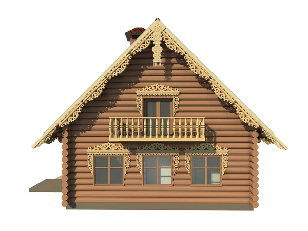 生態学的な木造住宅 ロイヤリティフリーのストック画像