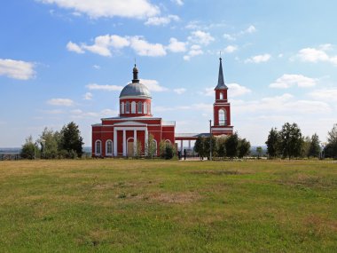 Rusya, belgorod bölgesi. Borisov ilçe, köy hotmyzhsk. Diriliş Kilisesi.