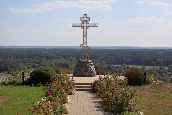 ロシア ベルゴロドの地域 ボリソフ地区 Hotmyzhsk 十字の崇拝します ストック画像