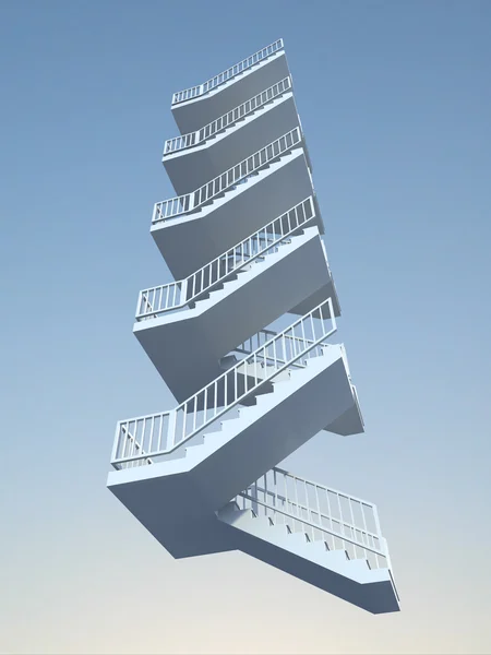 stock image The flight of stairs leading up, down, in a house in which descend and ascend