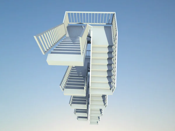 stock image The flight of stairs leading up, down, in a house in which descend and ascend