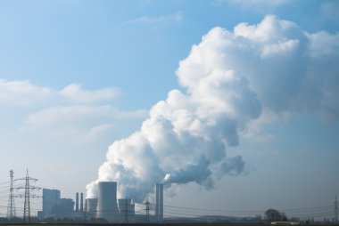 duman'ın çok büyük miktarda hava üfleme Alman nükleer enerji santrali