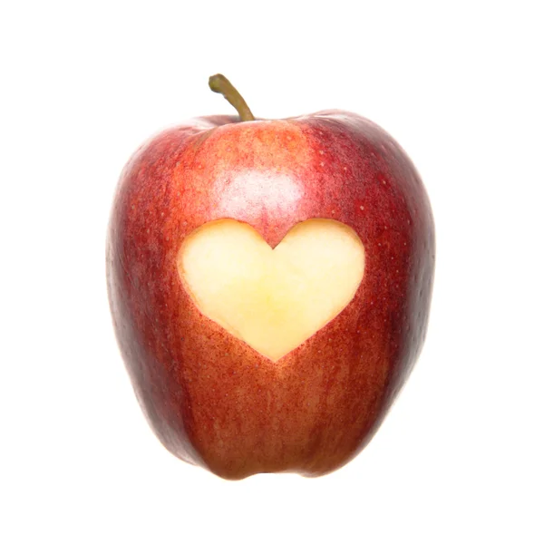 Corazón de manzana Fotos de stock