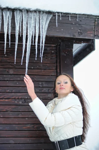 Icicles coming down — Stock Photo, Image