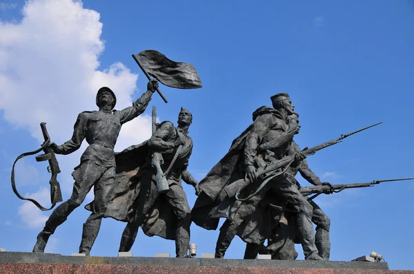 Μνημείο για τους υπερασπιστές της αποκλεισμό Λένινγκραντ — Φωτογραφία Αρχείου