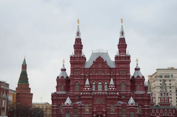 Muzeum historie, red square, moscow, Rusko — Stock fotografie