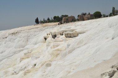 Calcium waterfalls Pamukkale Turkey clipart