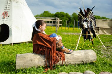 American Indian Girl clipart