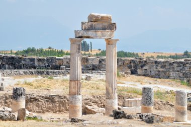 The ancient Greek and Roman city of Hierapolis clipart