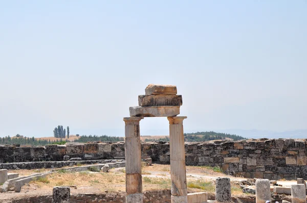 Ruins Ancient Greek Style Theatre Hierapolis Turkey — Stock Fotó
