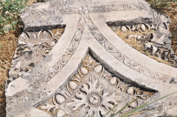 stock image Hierapolis ruinss near Pamukkale, Turkey.