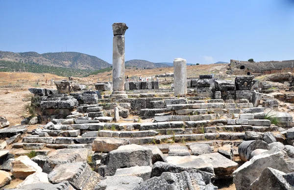 Ruínas Antigo Estilo Grego Teatro Hierápolis Turquia — Fotografia de Stock