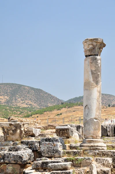 Стародавнього Грецького Римського Міста Гієраполі Таврські Гори Памуккале Туреччині — стокове фото
