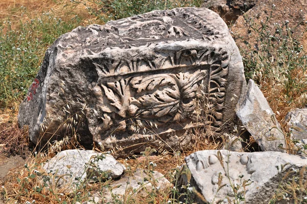 stock image Hierapolis ruinss near Pamukkale, Turkey.