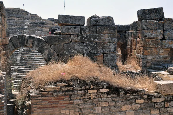 Hierapolis Türkiye Antik Yunan Tarzı Tiyatro Kalıntıları — Stok fotoğraf