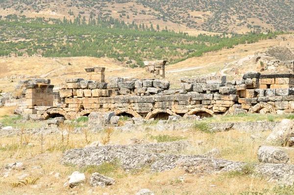 Ruins Ancient Greek Style Theatre Hierapolis Turkey — стокове фото