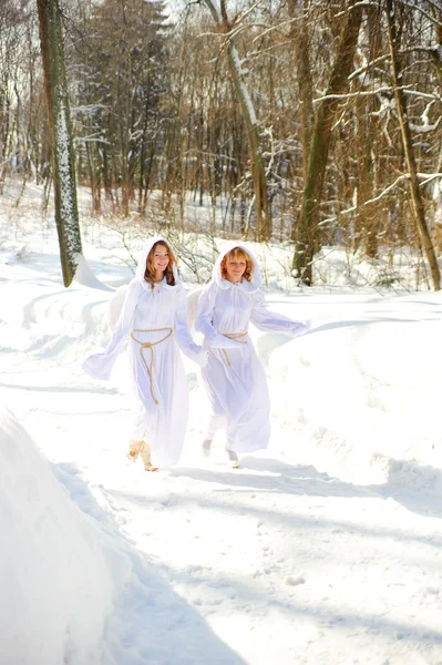 Two White Angels — Stock Photo, Image