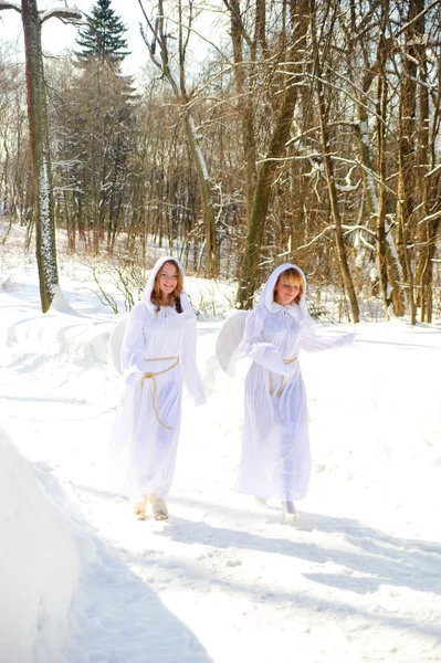 Two white angels — Stock Photo, Image