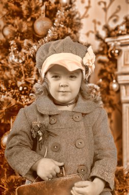 Vintage little girll clipart