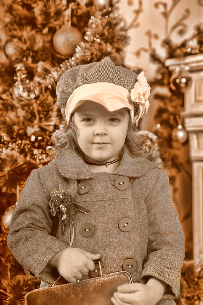 Vintage weinig girll — Stockfoto