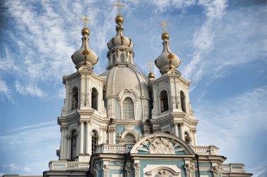St Petersburg. View of the Smolny Cathedral clipart