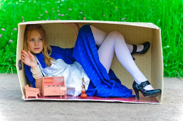 Alice Wonderland Fotosession Zum Thema Märchen — Stockfoto