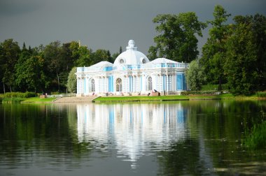 Grotto pavilion in Catherine park in Tsarskoe Selo, Russia. clipart