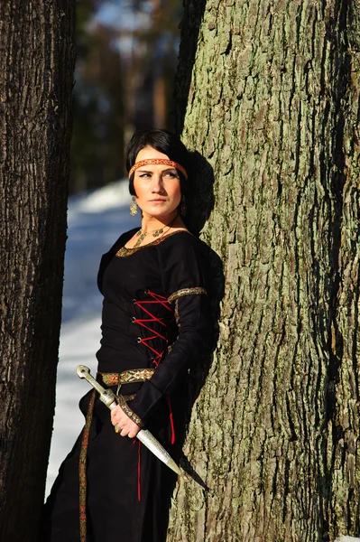 Dziewczynę w strój średniowieczny — Zdjęcie stockowe
