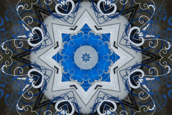 Oriental ornaments in blue tones seamless background — Stock Photo, Image