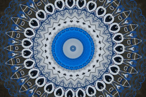 블루 톤 완벽 한 배경에서 오리엔탈 장식 — 스톡 사진