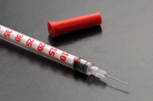 Seringa de insulina Imagem De Stock