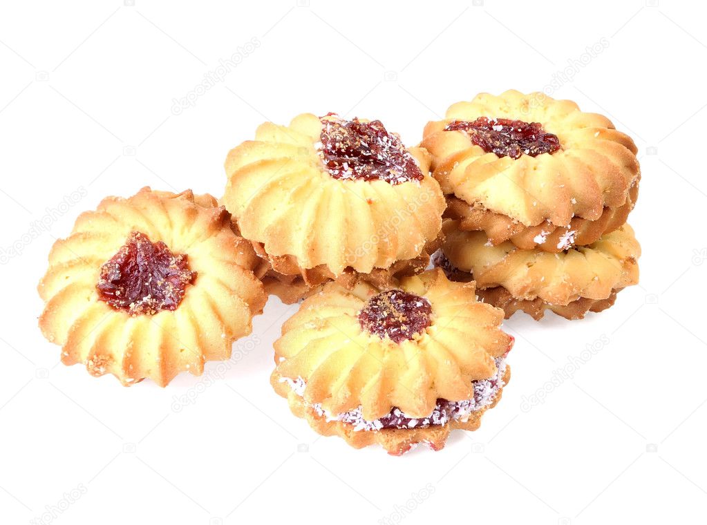Butter biscuits isolated on a white background