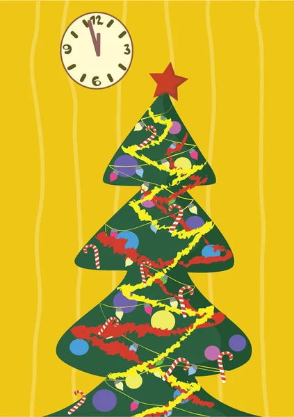 Χριστουγεννιάτικο δέντρο κινουμένων σχεδίων — Διανυσματικό Αρχείο