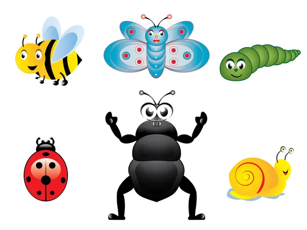 Des insectes heureux — Image vectorielle