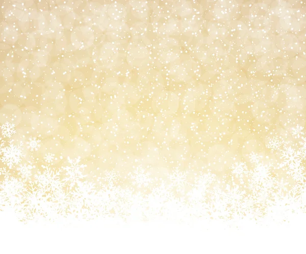 黄金のクリスマスの背景 — ストックベクタ