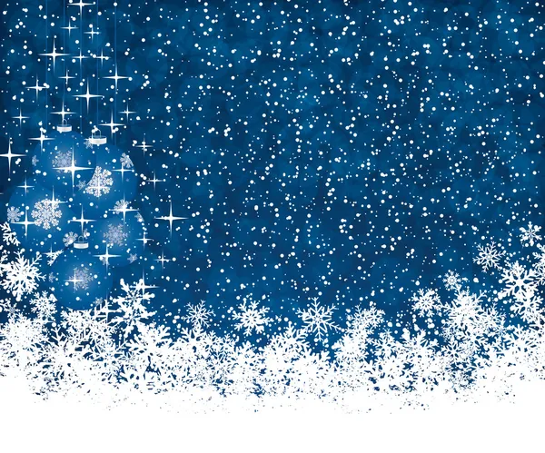 Blauwe kerstachtergrond — Stockvector