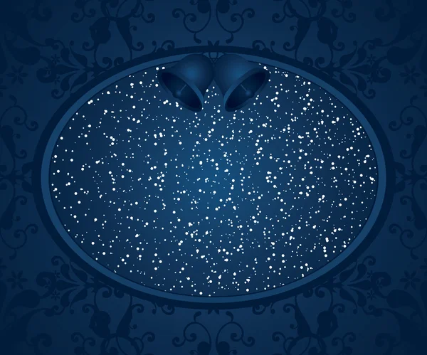 Голубая рождественская рамка — стоковый вектор