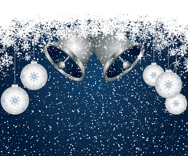 蓝色圣诞装饰背景 — 图库矢量图片