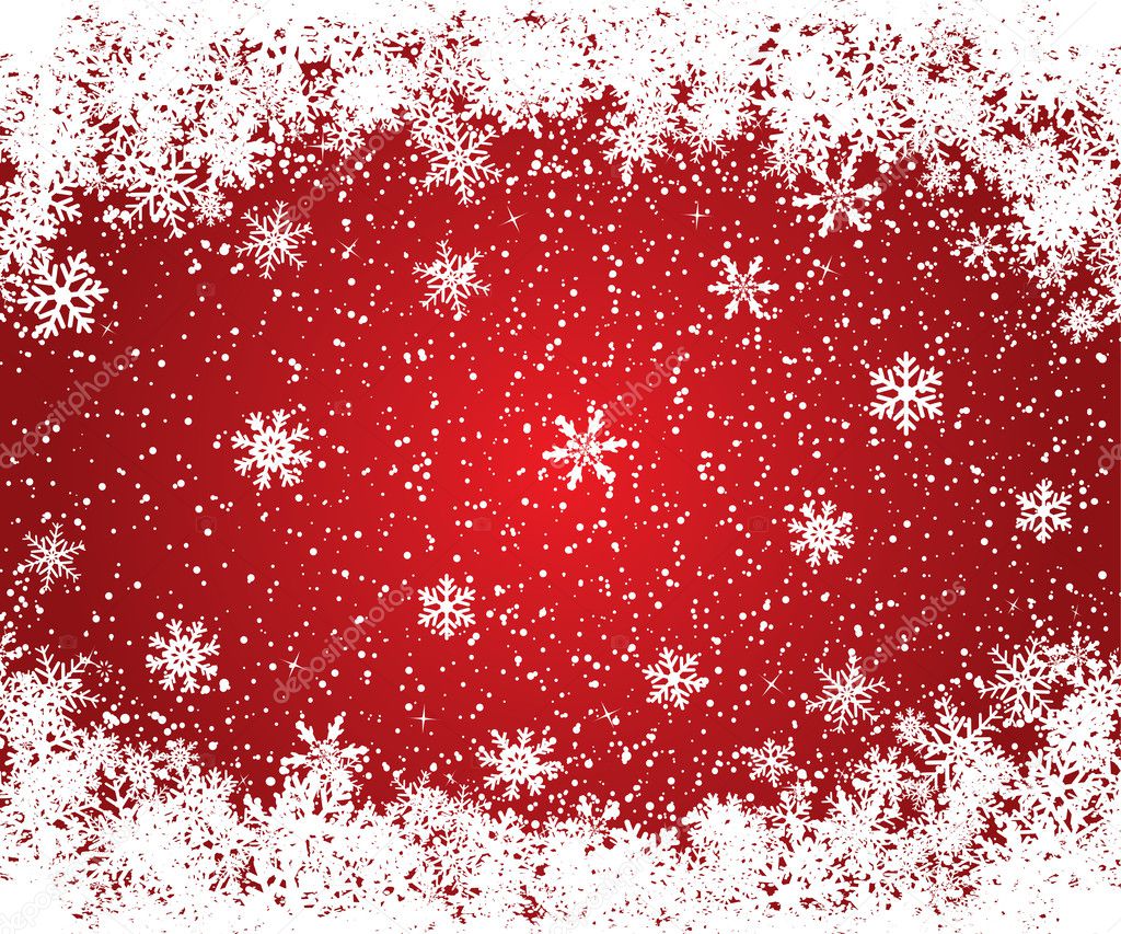 Red Christmas frame — Stock Vector © gigello #4275404