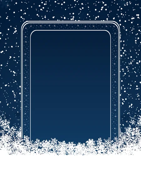 Blu cornice di Natale — Vettoriale Stock