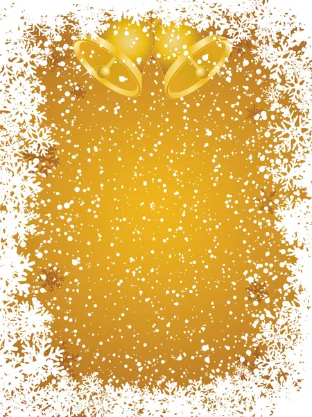 Goldener Weihnachtsrahmen — Stockvektor
