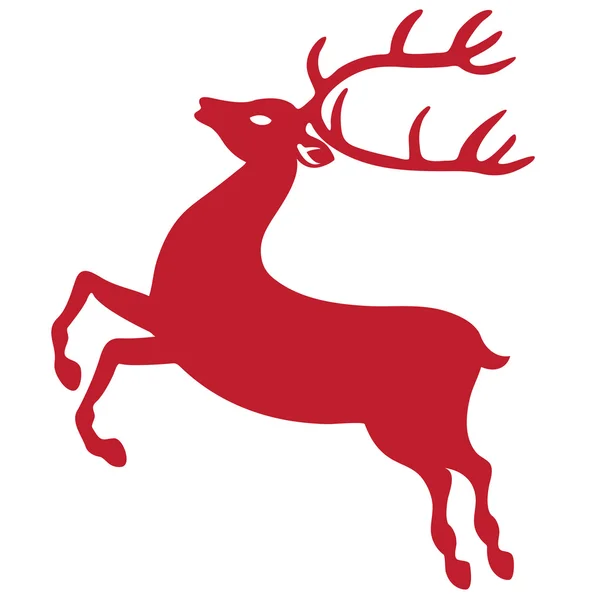Reindeer silhouette — Stock Vector