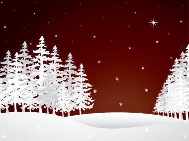 Winter scene clipart